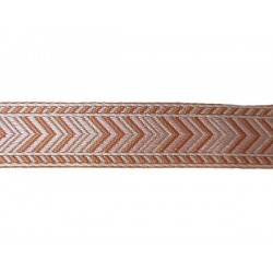 Vintage Wide Braid Trim - Pink & Terracotta Mix