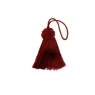 Decorative Key Tassel - Burgundy