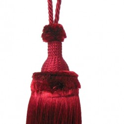 Decorative Key Tassel - Ruby Red