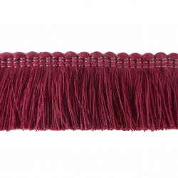 Cushion Fringe - Burgundy