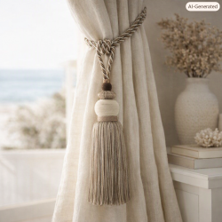 Stylish Single Tassel Tieback - 4 colours