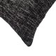 Black Textured Woven Lumbar Cushion Cover