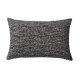 Black Textured Woven Lumbar Cushion Cover