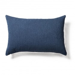 Blue Boucle Textured Solid Lumbar Cushion Cover