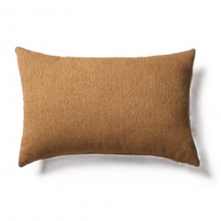 Mustard Boucle Textured Solid Lumbar Cushion Cover