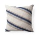 Blue Striped Boucle Textured cushion Cover