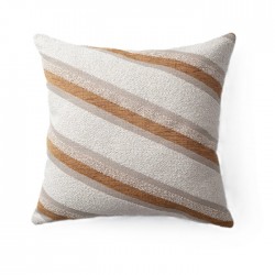 Mustard Striped Boucle Textured cushion Cover