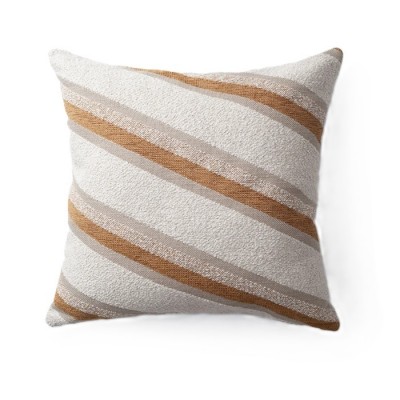 Mustard Striped Boucle Textured cushion Cover
