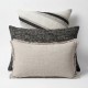 Black Striped Boucle Textured cushion Cover
