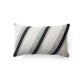 Black Striped Boucle Textured Lumbar cushion Cover