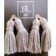 Petite Key Tassel - Linen Cotton x 4