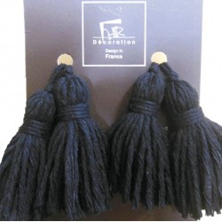 Petite Key Tassel - Cotton Black x 4