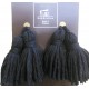 Petite Key Tassel - Cotton Black x 4