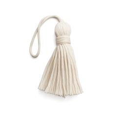 Petite Key Tassel - Natural Cotton x 4
