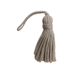 Petite Key Tassel - Linen Cotton x 4