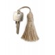 Petite Key Tassel - Linen Cotton x 4
