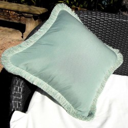Outdoor Cushion with Cut Fringe - Spa                                    