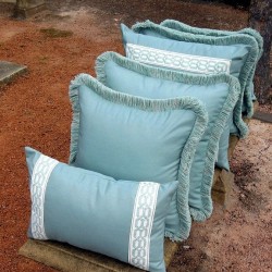 Cushion with Cut Fringe - 40 x 40 Spa                      