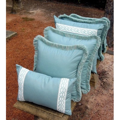 Cushion with Cut Fringe - 40 x 40 Spa                      