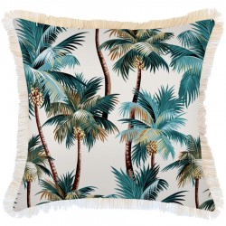 Palm Tree Coastal Fringe Cushion Cover  60cm x 60cm                  