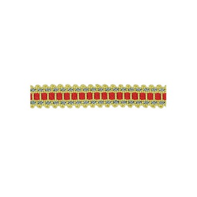 Upholstery Gimp - Terracotta, Gold & Teal