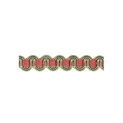 Scroll Gimp - Pink, Green & Gold