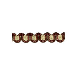 Scroll Gimp - Beige, Terracotta & Brown