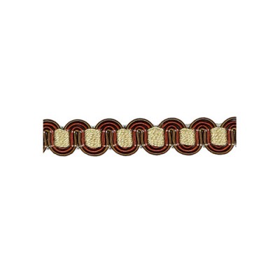Scroll Gimp - Beige, Terracotta & Brown