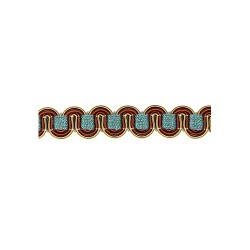 Scroll Gimp - Blue, Tan & Gold