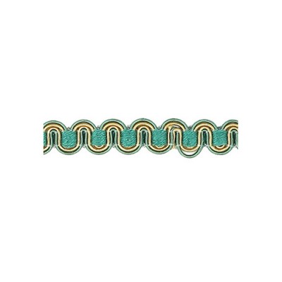 Scroll Gimp - Teal & Gold