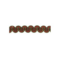 Scroll Gimp - Brown, Pink & Green