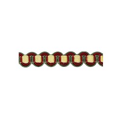 Scroll Gimp - Gold, Burgundy & Green