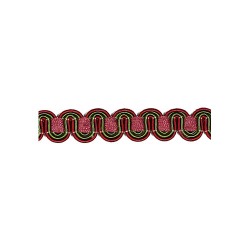 Scroll Gimp - Pink, Green & Burgundy