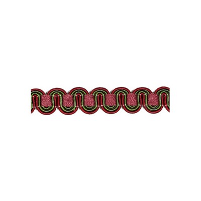 Scroll Gimp - Pink, Green & Burgundy