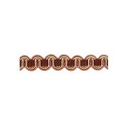 Scroll Gimp - Purple, Gold & Tan