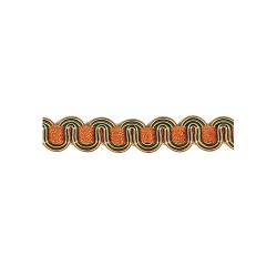 Scroll Gimp - Apricot, Gold & Green