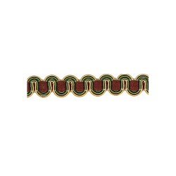 Scroll Gimp - Brown, Green & Gold