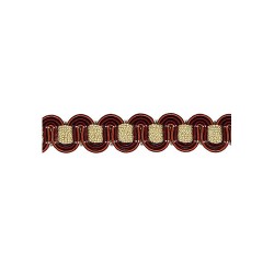 Scroll Gimp -  Beige, Burgundy & Terracotta