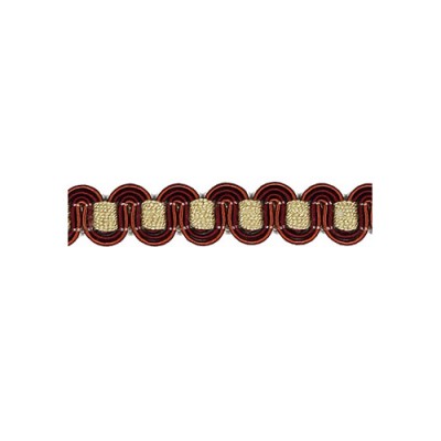 Scroll Gimp -  Beige, Burgundy & Terracotta