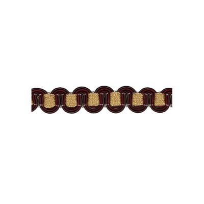 Scroll Gimp - Tan, Burgundy & Brown