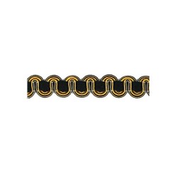Decorative Gimp - Black, Gold & Taupe