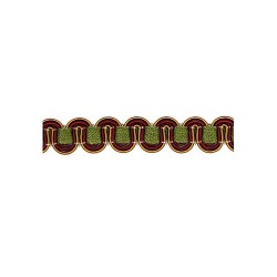 Scroll Gimp - Green, Burgundy & Gold