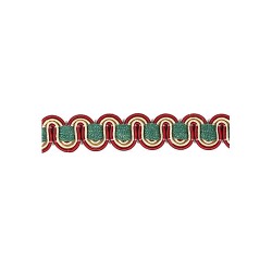 Scroll Gimp - Green , Cream & Burgundy