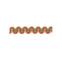 Scroll Gimp - Green, Apricot & Gold