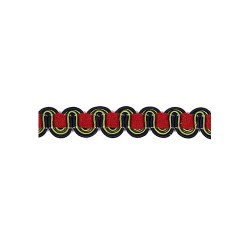 Scroll Gimp - Burgundy, Green & Blue