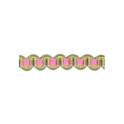 Scroll Gimp - Pink, Gold & Green