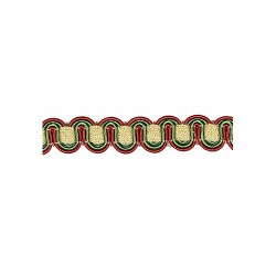 Scroll Gimp - Beige, Green & Terracotta