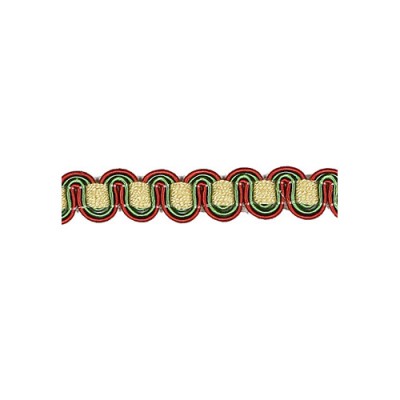 Scroll Gimp - Beige, Green & Terracotta
