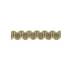 Scroll Gimp - Taupe, Silver & Gold