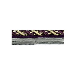 Decorative Flange Cord 8mm - Mulberry Avocado